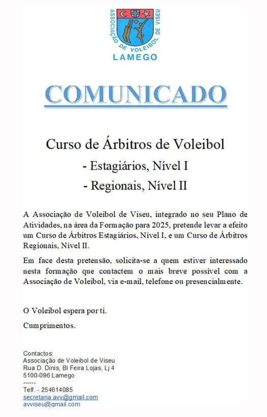 Curso Árbitros de Voleibol